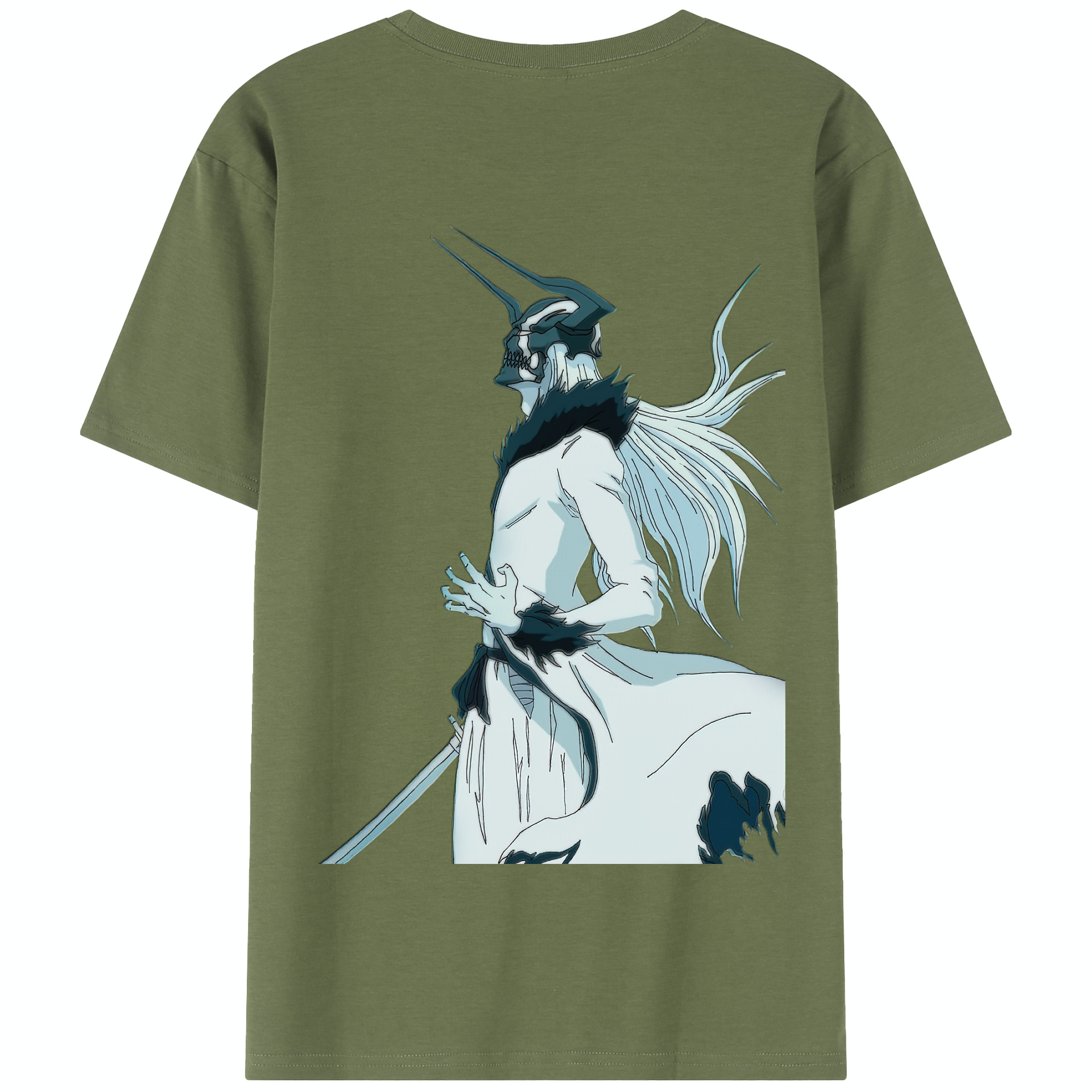 （画像用） ブリーチ 黒崎一護（くろさき いちご）BLEACH Kurosaki Ichigo 綿100％半袖Tシャツ（背面プリント）